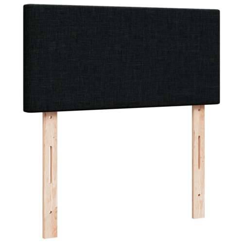 Krevet s oprugama i madracem crni 90x200 cm od tkanine - Crna 90 x 200 cm Gladak dizajn Cijena