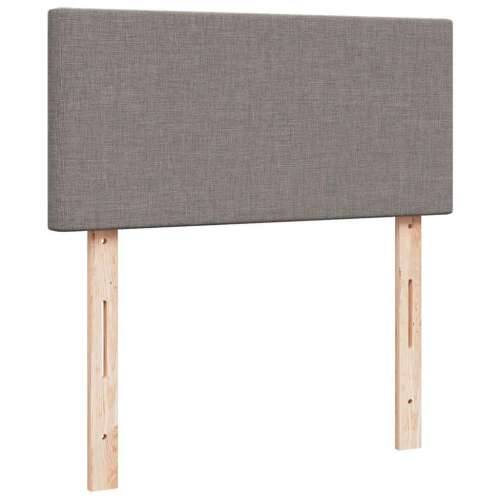 Krevet s oprugama i madracem smeđesivi 90x200 cm od tkanine - Sivo-smeđa 90 x 200 cm Gladak dizajn Cijena