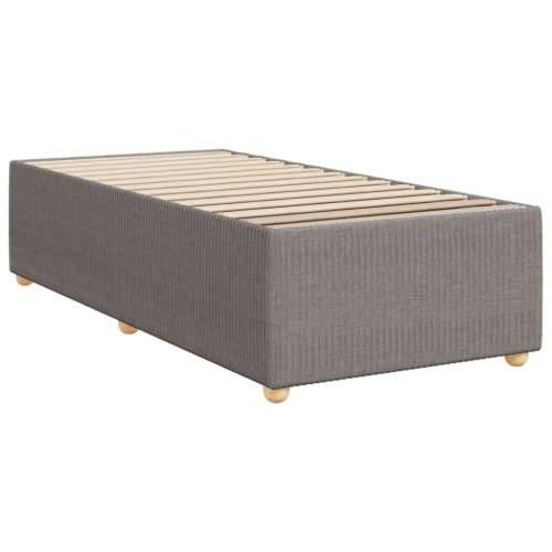 Krevet s oprugama i madracem smeđesivi 90x200 cm od tkanine - Sivo-smeđa 90 x 200 cm Blok s kvadratima Cijena