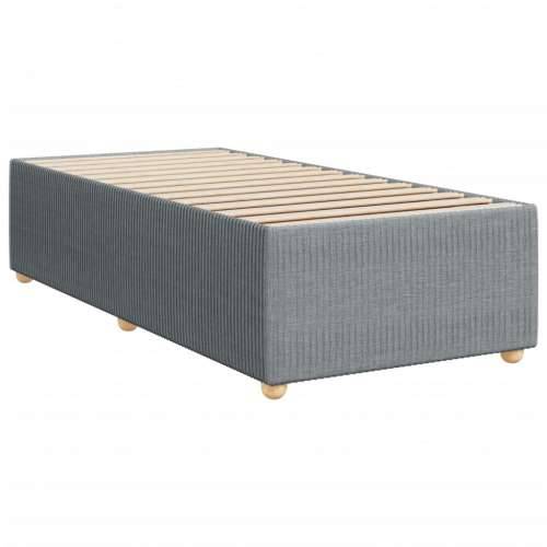 Krevet s oprugama i madracem svjetlosivi 100x200 cm od tkanine - Svjetlosiva 100 x 200 cm gumbi Cijena