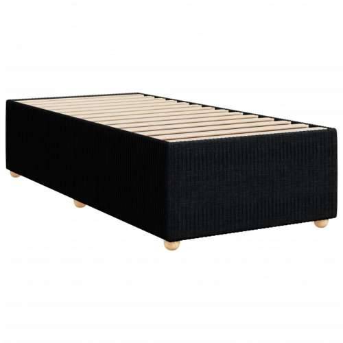 Krevet s oprugama i madracem crni 100 x 200 cm od tkanine - Crna 100 x 200 cm gumbi Cijena