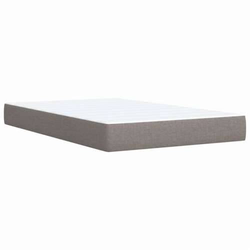 Krevet s oprugama i madracem smeđesivi 120 x 200 cm od tkanine - Sivo-smeđa 120 x 200 cm Blok s kvadratima Cijena