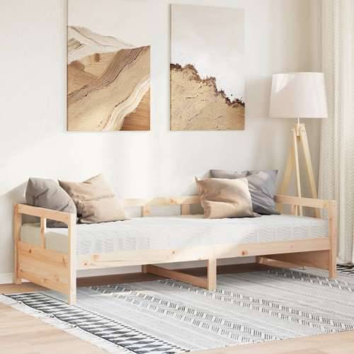 Dnevni krevet s madracima 80 x 200 cm od masivne borovine - Prirodna 80 x 200 cm Da Cijena