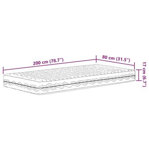 Dnevni krevet s madracima 80 x 200 cm od masivne borovine - Prirodna 80 x 200 cm Da Cijena
