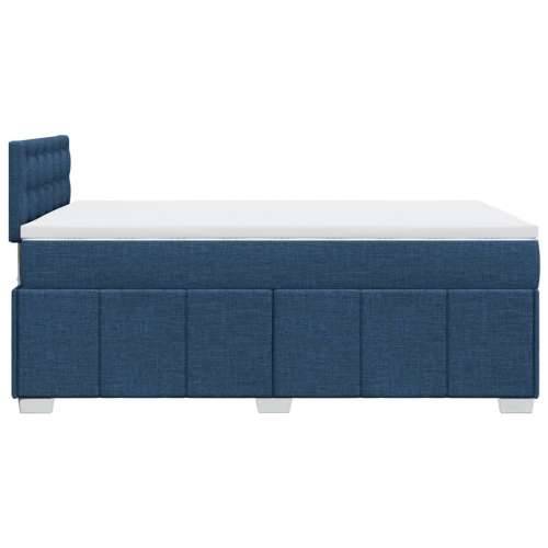 Krevet s oprugama i madracem plavi 120 x 200 cm od tkanine - Plava 120 x 200 cm gumbi Cijena