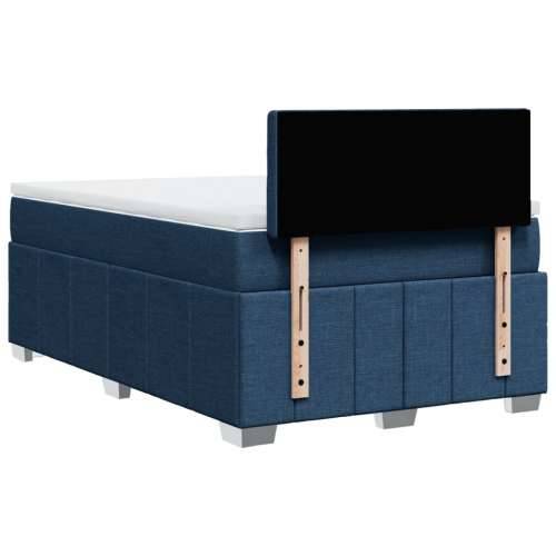 Krevet s oprugama i madracem plavi 120 x 200 cm od tkanine - Plava 120 x 200 cm gumbi Cijena