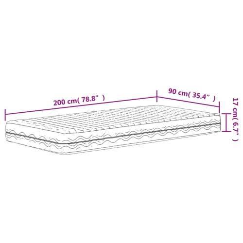 Dnevni krevet s madracem bijeli 90 x 200 cm masivna borovina - Bijela 90 x 200 cm Da Cijena