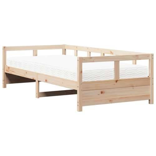 Dnevni krevet s madracem 90 x 190 cm od masivne borovine - Prirodna 90 x 190 cm Da Cijena