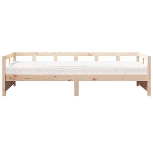 Dnevni krevet s madracem 90 x 190 cm od masivne borovine - Prirodna 90 x 190 cm Da Cijena