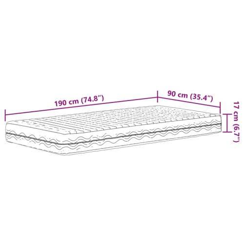 Dnevni krevet s madracem 90 x 190 cm od masivne borovine - Prirodna 90 x 190 cm Da Cijena