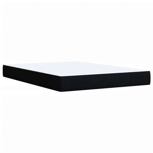 Krevet s oprugama i madracem crni 140 x 190 cm od tkanine Crna 140 x 190 cm gumbi Cijena