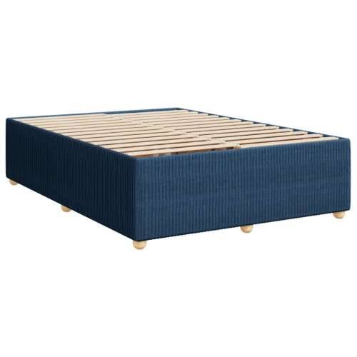 Krevet s oprugama i madracem plavi 140x200 cm od tkanine Plava 140 x 200 cm Gladak dizajn Cijena