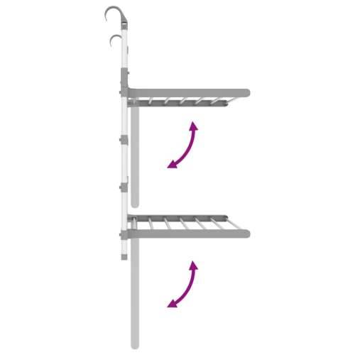 Stalak za sušenje za balkon 54 x 25 x 42 cm aluminijski - 54 x 25 x 42 cm Cijena
