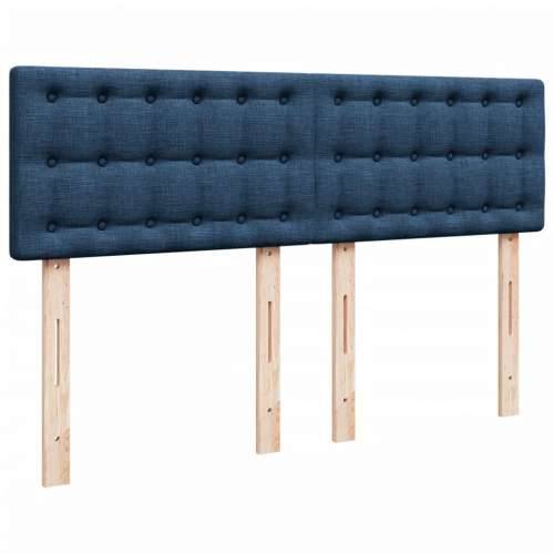 Krevet s oprugama i madracem plavi 140x200 cm od tkanine - Plava 140 x 200 cm gumbi Cijena