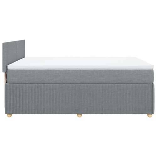 Krevet box spring s madracem svjetlosiva 160x200 cm tkanina - Svjetlosiva 160 x 200 cm Gladak dizajn Cijena