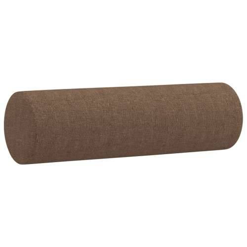 3-dijelni set sofa s jastucima smeđi od tkanine - Smeđa s jastučićima Cijena