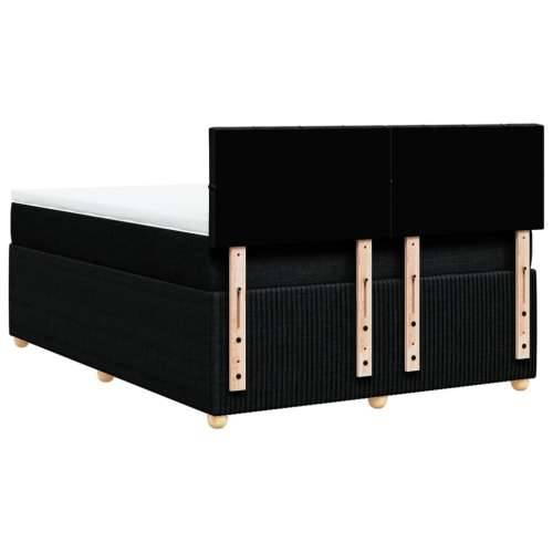 Krevet s oprugama i madracem crni 160x200 cm od tkanine - Crna 160 x 200 cm Blok s kvadratima Cijena