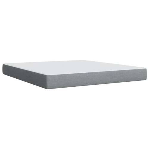 Krevet s oprugama i madracem svjetlosivi 180x200 cm od tkanine - Svjetlosiva 180 x 200 cm Blok s kvadratima Cijena