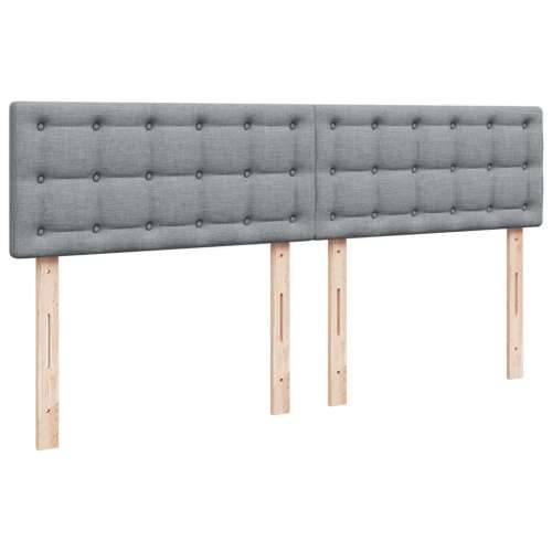 Krevet s oprugama i madracem svjetlosivi 180x200 cm od tkanine Svjetlosiva 180 x 200 cm gumbi Cijena