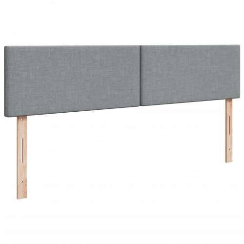 Krevet s oprugama i madracem svjetlosivi 200 x 200cm od tkanine - Svjetlosiva 200 x 200 cm Gladak dizajn Cijena