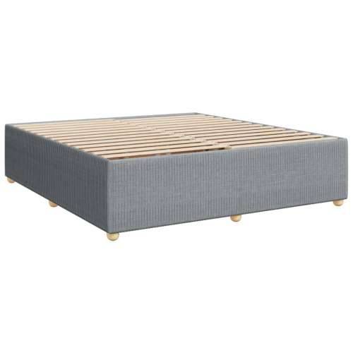 Krevet s oprugama i madracem svjetlosivi 200 x 200cm od tkanine - Svjetlosiva 200 x 200 cm Blok s kvadratima Cijena