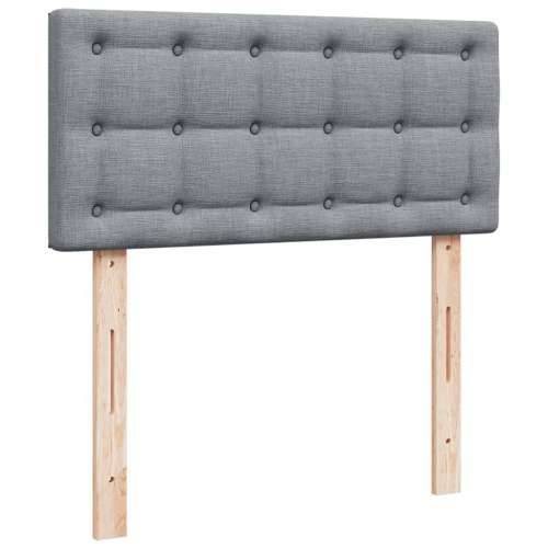 Okvir kreveta s oprugama i madrac svjetlosivi 90x200cm tkanina - Svjetlosiva 90 x 200 cm gumbi Cijena