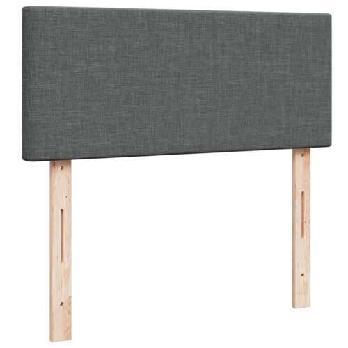 Krevet s oprugama i madracem tamnosivi 120 x 200 cm od tkanine - Tamno siva 120 x 200 cm Gladak dizajn Cijena