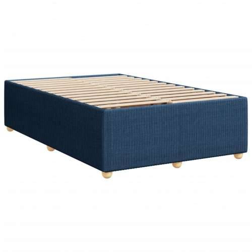 Krevet s oprugama i madracem plavi 120 x 200 cm od tkanine - Plava 120 x 200 cm gumbi Cijena