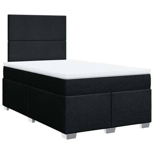 Krevet box spring s madracem crni 120 x 190 cm od tkanine - Crna 120 x 190 cm Gladak dizajn Cijena