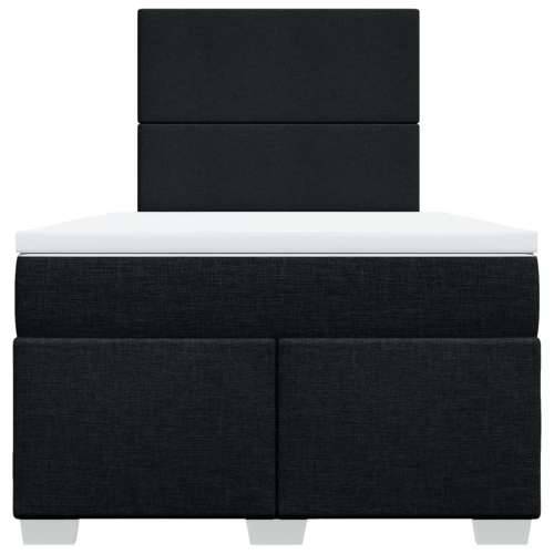 Krevet box spring s madracem crni 120 x 190 cm od tkanine - Crna 120 x 190 cm Gladak dizajn Cijena