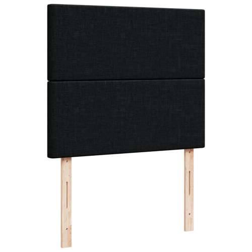 Krevet box spring s madracem crni 120 x 190 cm od tkanine - Crna 120 x 190 cm Gladak dizajn Cijena
