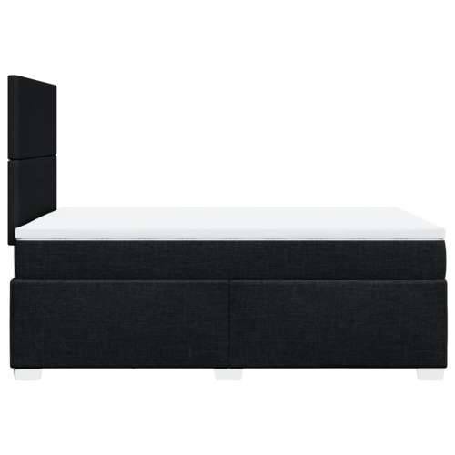 Krevet box spring s madracem crni 120 x 190 cm od tkanine - Crna 120 x 190 cm Gladak dizajn Cijena