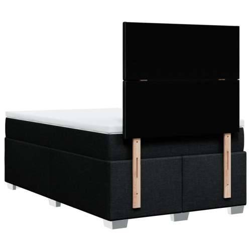 Krevet box spring s madracem crni 120 x 190 cm od tkanine - Crna 120 x 190 cm Gladak dizajn Cijena