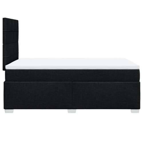 Krevet box spring s madracem crni 120 x 190 cm od tkanine - Crna 120 x 190 cm Blok s kvadratima Cijena