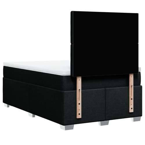 Krevet box spring s madracem crni 120 x 190 cm od tkanine - Crna 120 x 190 cm gumbi Cijena