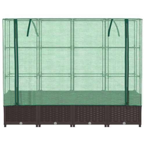 Povišena gredica s pokrovom za staklenik 160 x 40 x 138 cm - Smeđa 160 x 40 x 138 cm 1 Cijena