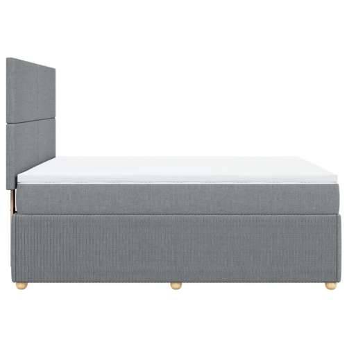 Krevet box spring s madracem svjetlosiva 160x200 cm tkanina - Svjetlosiva 160 x 200 cm Gladak dizajn Cijena