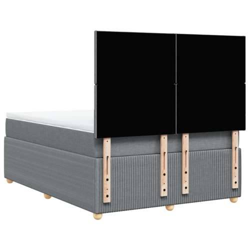 Krevet box spring s madracem svjetlosiva 160x200 cm tkanina - Svjetlosiva 160 x 200 cm Gladak dizajn Cijena
