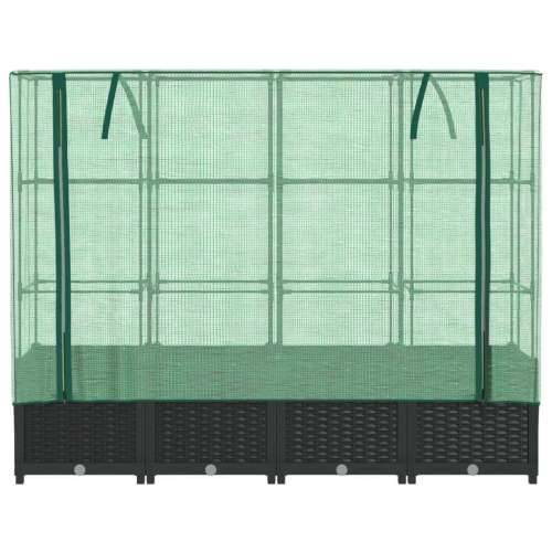Povišena gredica s pokrovom za staklenik 160 x 40 x 138 cm - Crna 160 x 40 x 138 cm 1 Cijena