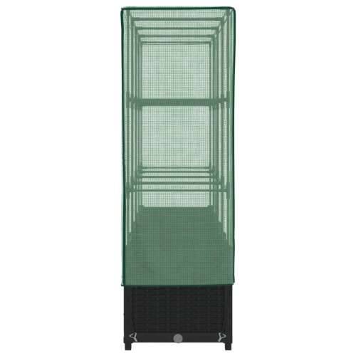 Povišena gredica s pokrovom za staklenik 160 x 40 x 138 cm - Crna 160 x 40 x 138 cm 1 Cijena