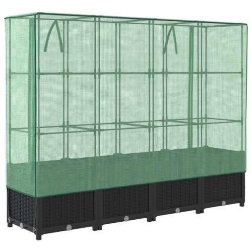 Povišena gredica s pokrovom za staklenik 160 x 40 x 138 cm - Crna 160 x 40 x 138 cm 1 Cijena