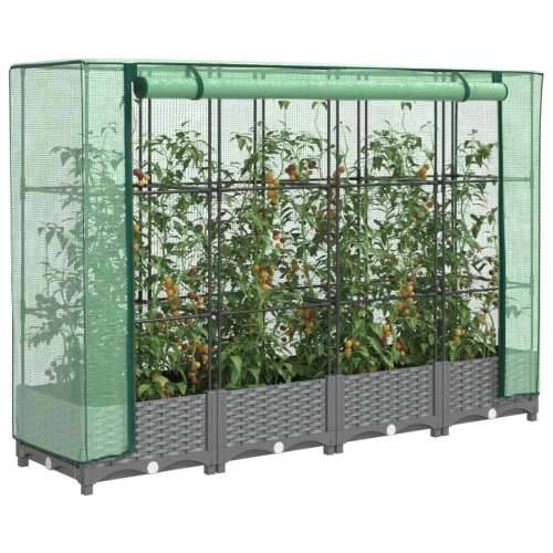 Povišena gredica s pokrovom za staklenik 160 x 40 x 123 cm - Svjetlosiva 160 x 40 x 123 cm 1 Cijena