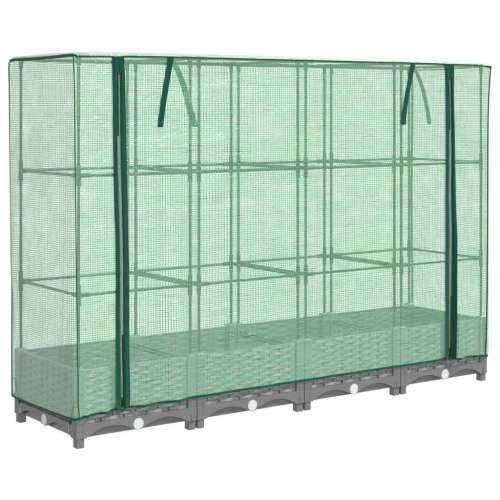 Povišena gredica s pokrovom za staklenik 160 x 40 x 123 cm - Svjetlosiva 160 x 40 x 123 cm 1 Cijena