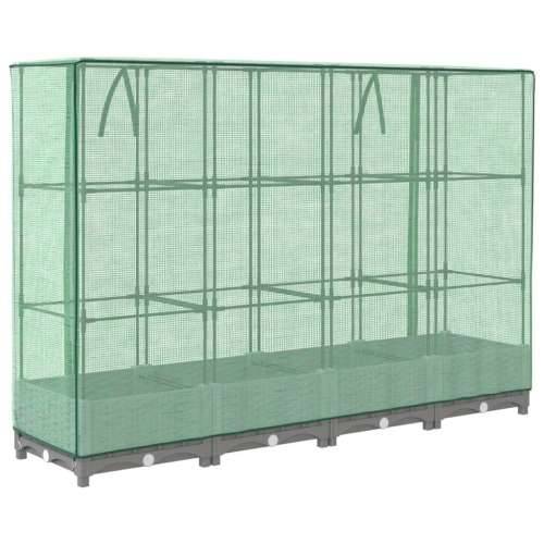 Povišena gredica s pokrovom za staklenik 160 x 40 x 123 cm - Svjetlosiva 160 x 40 x 123 cm 1 Cijena