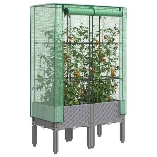 Povišena gredica s pokrovom za staklenik 80 x 40 x 140 cm - Svjetlosiva 80 x 40 x 140 cm 1 Cijena