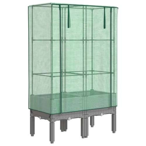 Povišena gredica s pokrovom za staklenik 80 x 40 x 140 cm - Svjetlosiva 80 x 40 x 140 cm 1 Cijena