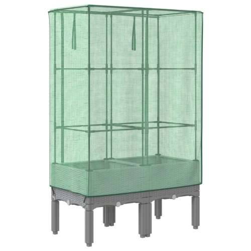 Povišena gredica s pokrovom za staklenik 80 x 40 x 140 cm - Svjetlosiva 80 x 40 x 140 cm 1 Cijena