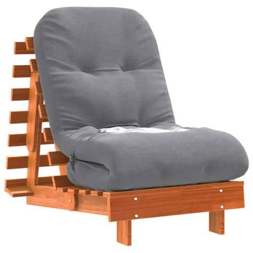Futon na razvlačenje s madracem smeđi 60 x 206 x 11 cm borovina - Voštano smeđa 60 x 206 x 11 cm Cijena