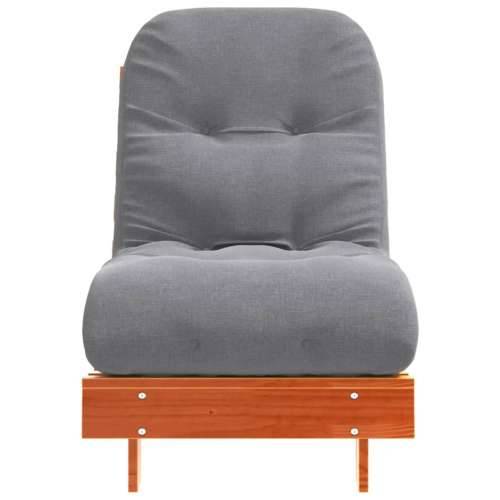 Futon na razvlačenje s madracem smeđi 60 x 206 x 11 cm borovina - Voštano smeđa 60 x 206 x 11 cm Cijena