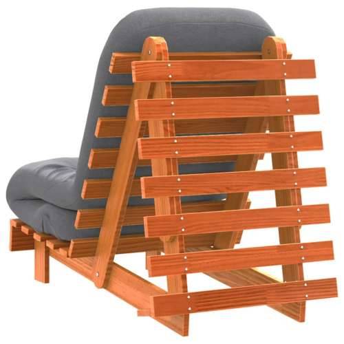 Futon na razvlačenje s madracem smeđi 60 x 206 x 11 cm borovina - Voštano smeđa 60 x 206 x 11 cm Cijena